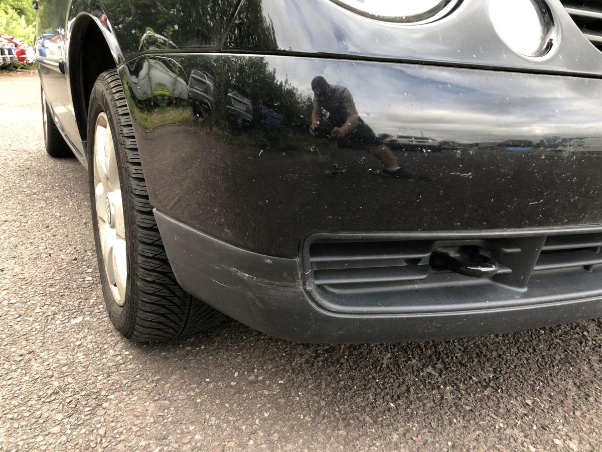 VW Lupo 6X Sto&szlig;f&auml;nger vorn Frontsch&uuml;rze Sto&szlig;stange L041 Brillantschwarz