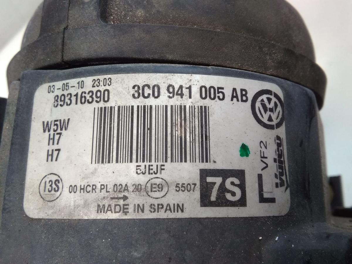 VW Passat 3C original Scheinwerfer links Halogen mit LWR 3C0941005AB VALEO 2010
