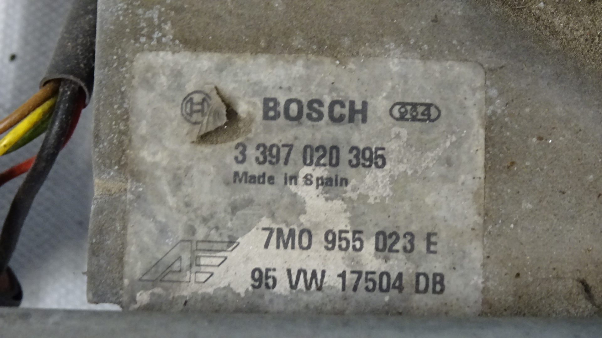 Wischergestänge vorn VW Sharan 7M BJ1996 Bosch 3397020395 VW 7M0955023E mit Gestänge inklusive Steuerteil VW 7M0906015