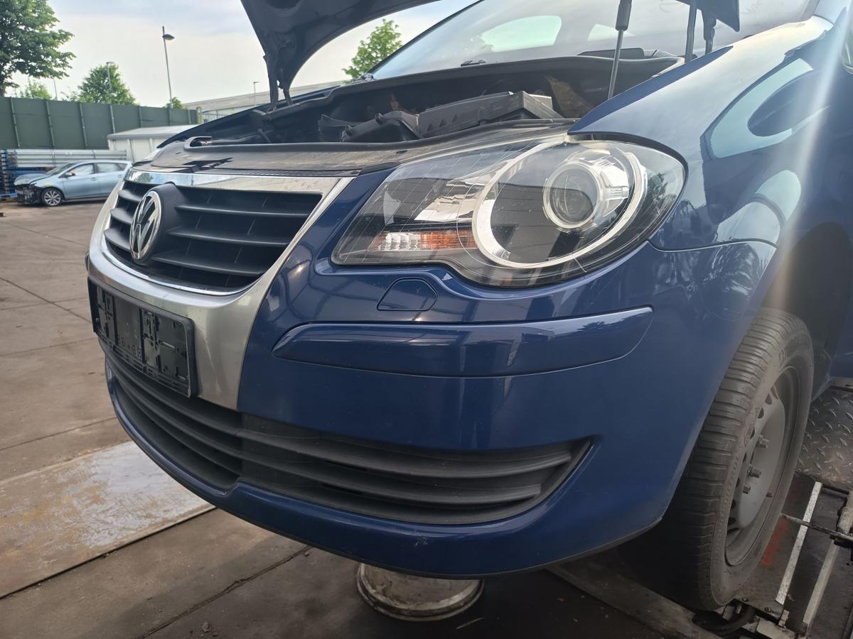 VW Touran GP 1T original Sto&szlig;stange F&auml;nger vorn Front L5M Indienblau Bj 2009