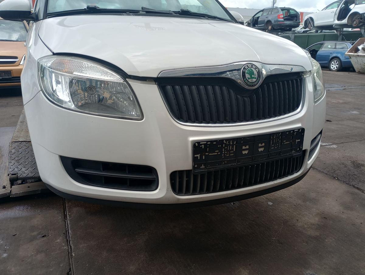Skoda Roomster 5J orig Stoßstange vorn Stoßfänger LF9E Weiß Bj 2009
