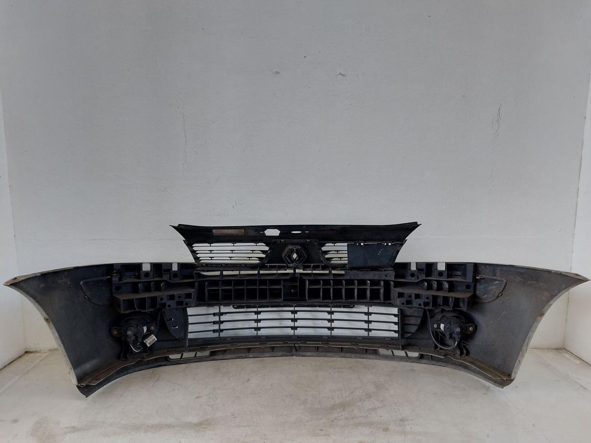 Renault Clio 2 II Sto&szlig;f&auml;nger vorn Frontsch&uuml;rze Nebel silber Facelift 03 bis 06