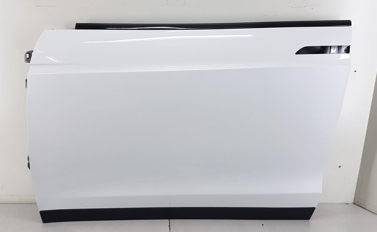 Tesla Model X T&uuml;r vorn links in PPSW White Water Pearl Bj22 Rohbau