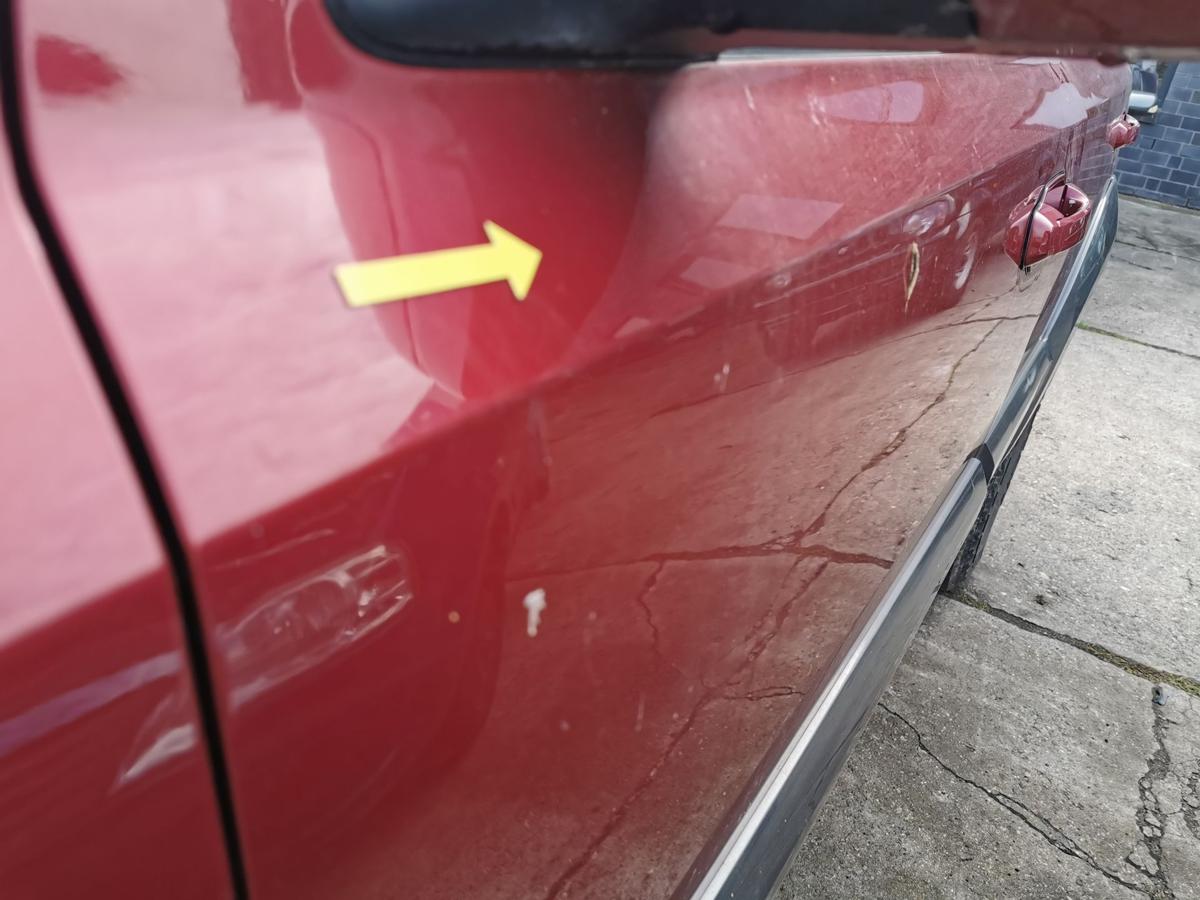 Kia Sorento JC Fahrertür Tür Autotür Rohbautür vor links R9 Ruby Red Met TEXT