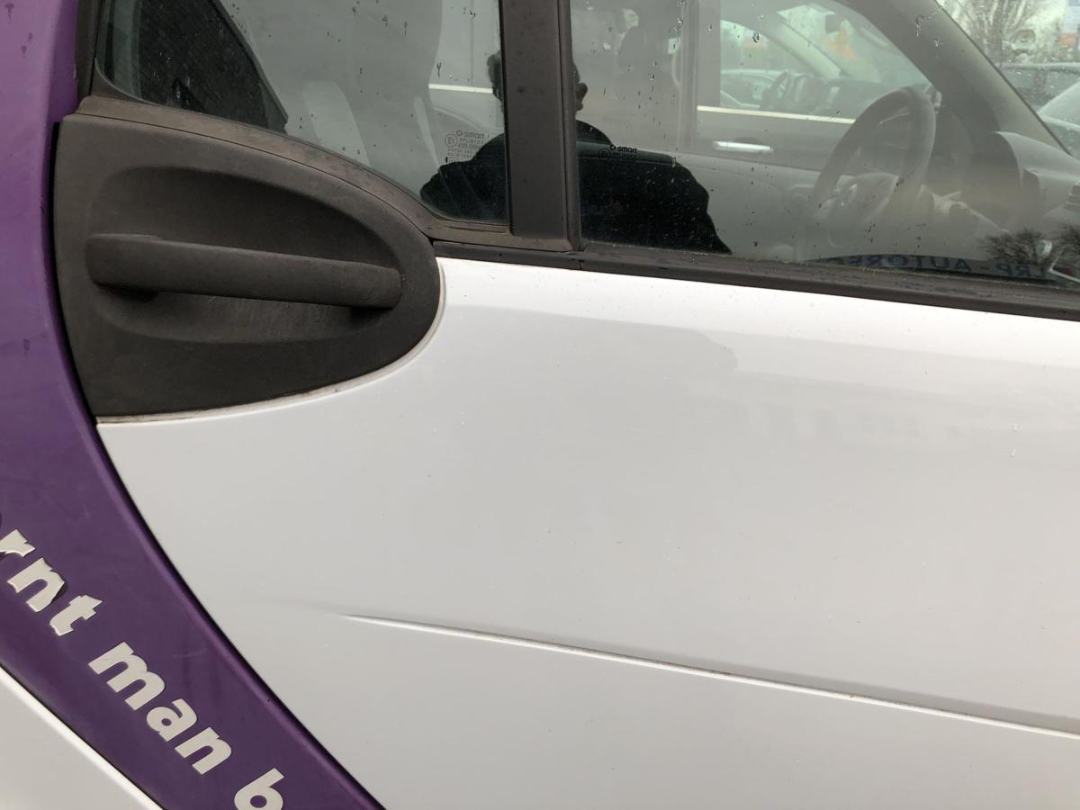 Smart 451 T&uuml;r vorn rechts Beifahrert&uuml;r mit elek Fensterheber EAZ Kristallwei&szlig;