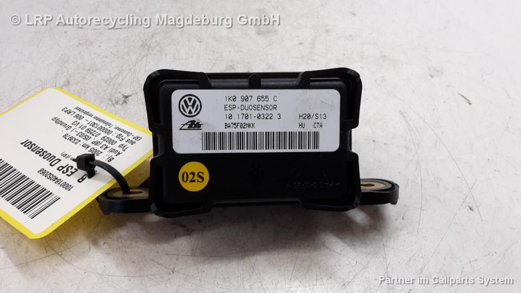 Audi A3 8P Sportback Bj.05 ESP-Duosensor 1K0907655C ATE ESP Sensor