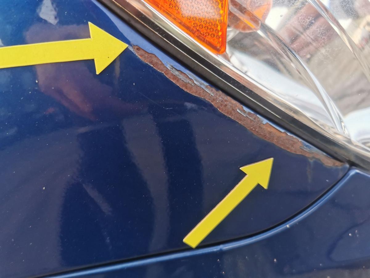 Hyundai Accent III MC Kotfl&uuml;gel Fender Seitenwand vorn rechts 3E Blue Onyx