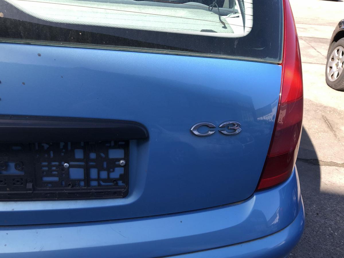 Citroen C3 Typ F Heckklappe mit Heckscheibe Kofferklappe Heckdeckel KMY Blau Met