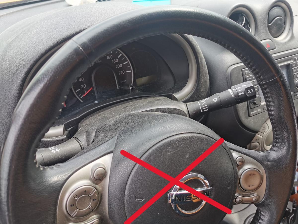 Nissan Micra K13 Lenkrad Leder Lederlenkrad Multifunktion ohne Modul TEXT