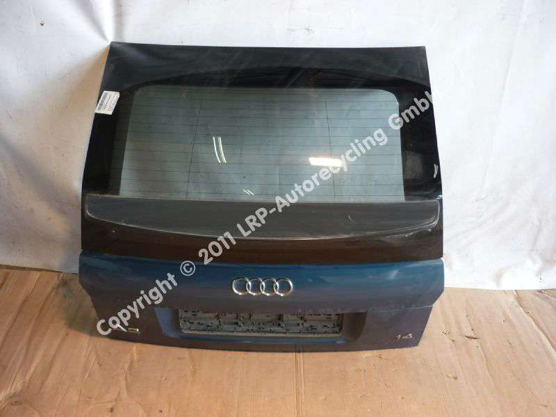 Audi A2 8Z original Heckklappe mit Heckscheibe und Spoiler blaumetallic BJ2000