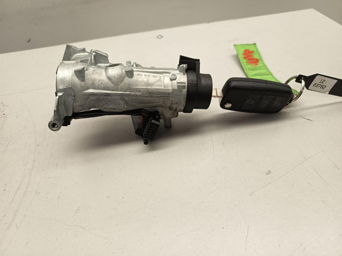 VW Golf VI 6 Bj 2009 original Zündschloss mit 1 Schlüssel 1,4L 59KW Benzin