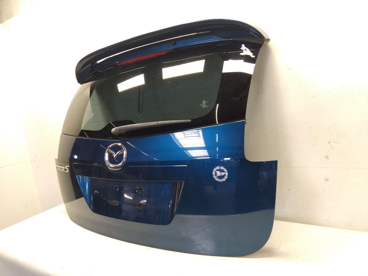 Mazda 5 CR original Heckklappe mit Heckscheibe und Spoiler Blaumetallic Bj.2007