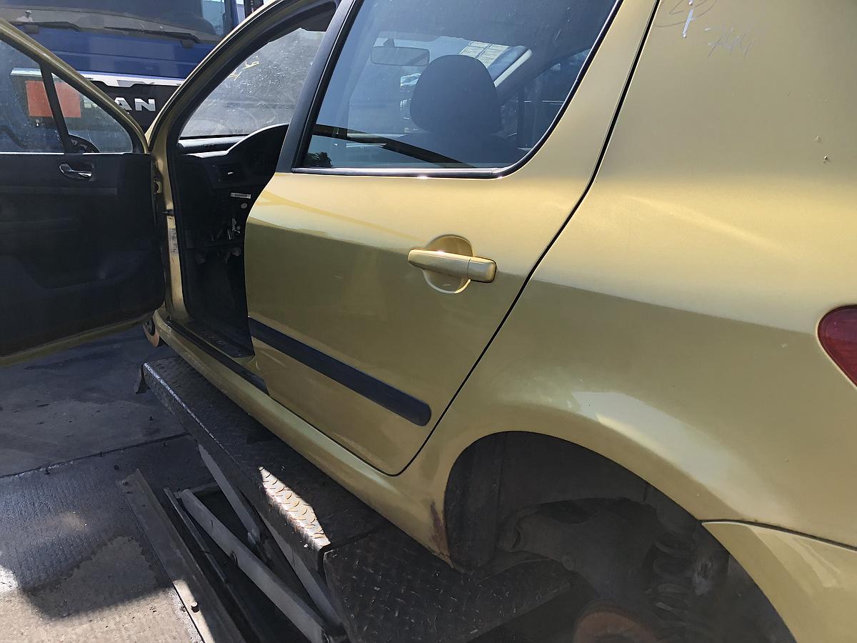 Peugeot 307 5trg orig Tür hinten links KAW Persepolisgelb met Bj 02