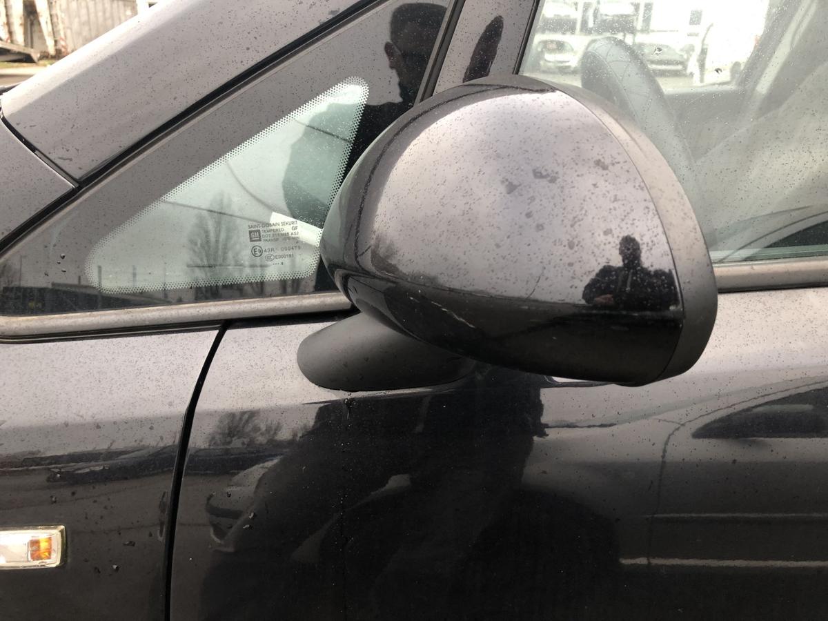 Opel Corsa D Au&szlig;enspiegel links R&uuml;ckspiegel elek Verstellung 2HU Saphirschwarz