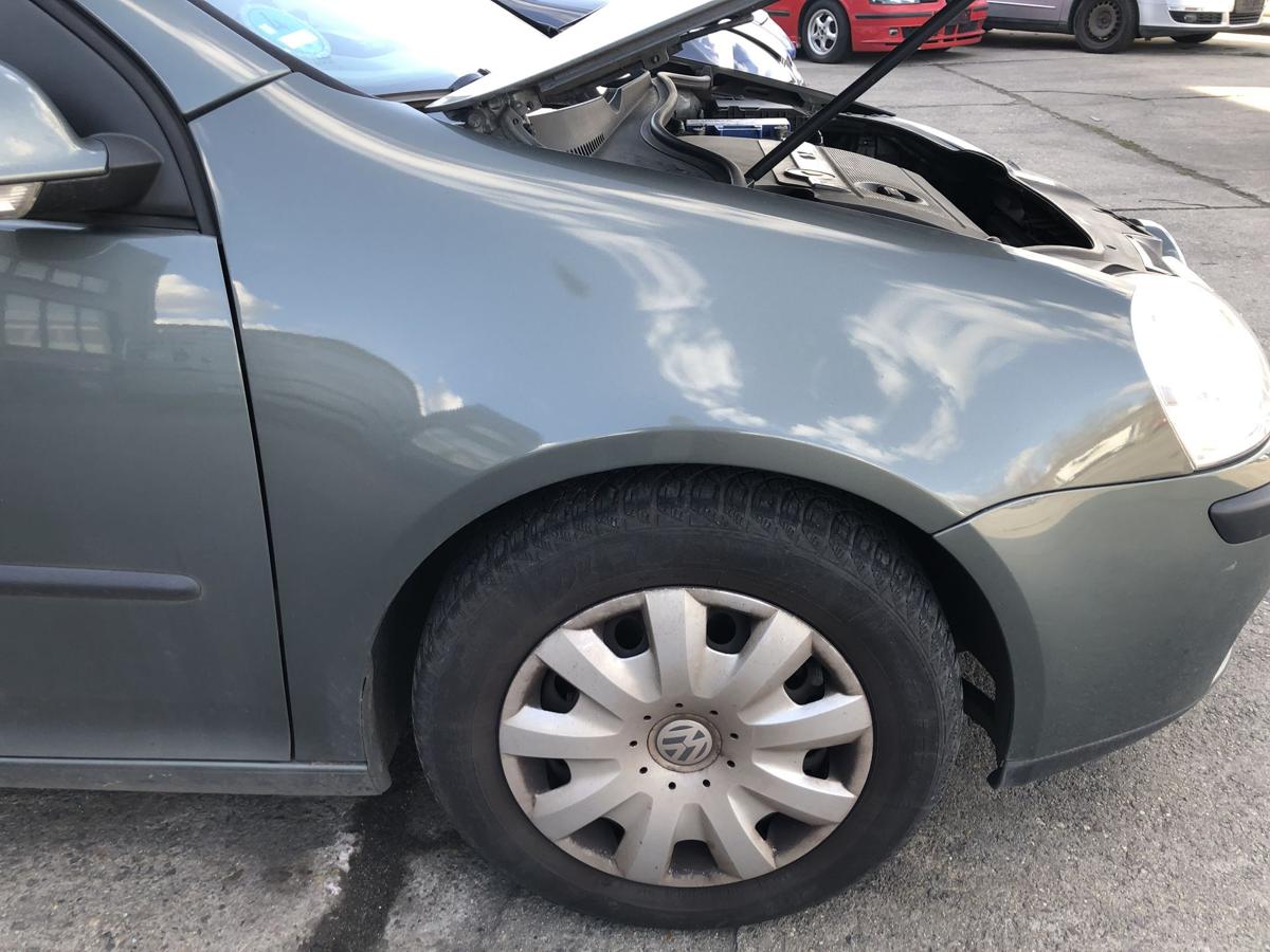 VW Golf 5 V 1K Kotfl&uuml;gel vorn rechts Beifahrerseite LA6Q Sagegreen kein OE