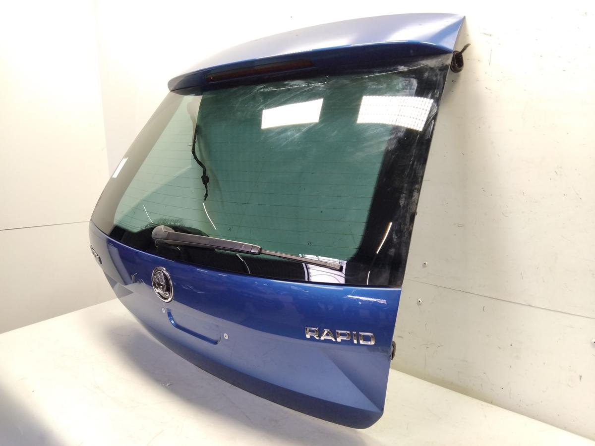 Skoda Rapid NH Spaceback Heckklappe inkl. Scheibe BJ2017 LF5W Racebluemetallic