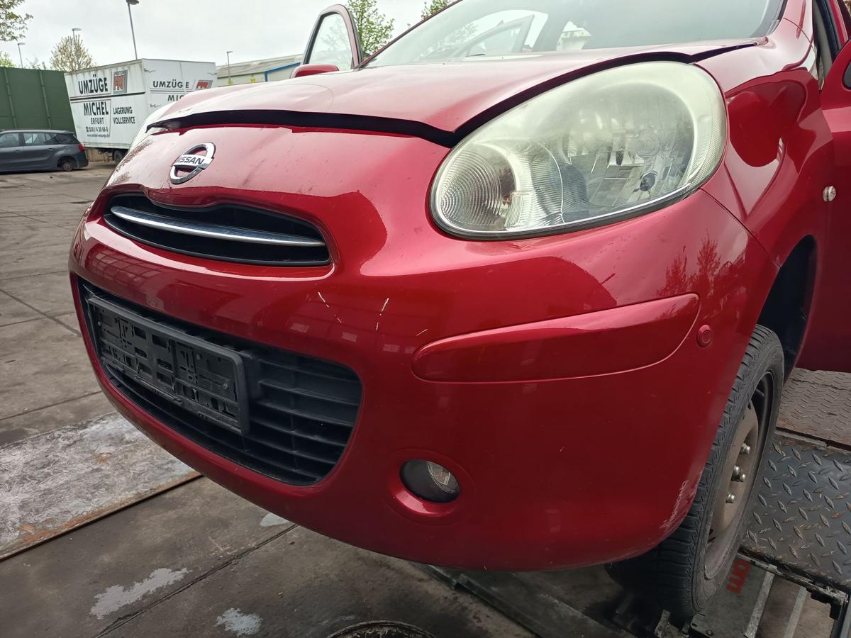 Nissan Micra K13 original Sto&szlig;stange F&auml;nger vorn Front AY4 Kaminrot Bj 2013