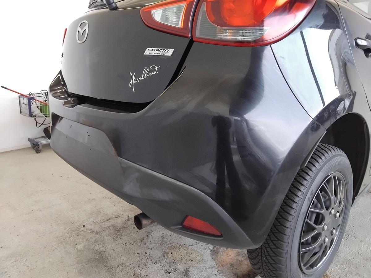 Mazda2 III DJ original Stossfänger Stoßstange hinten BJ2015 41W Jet Black Mica