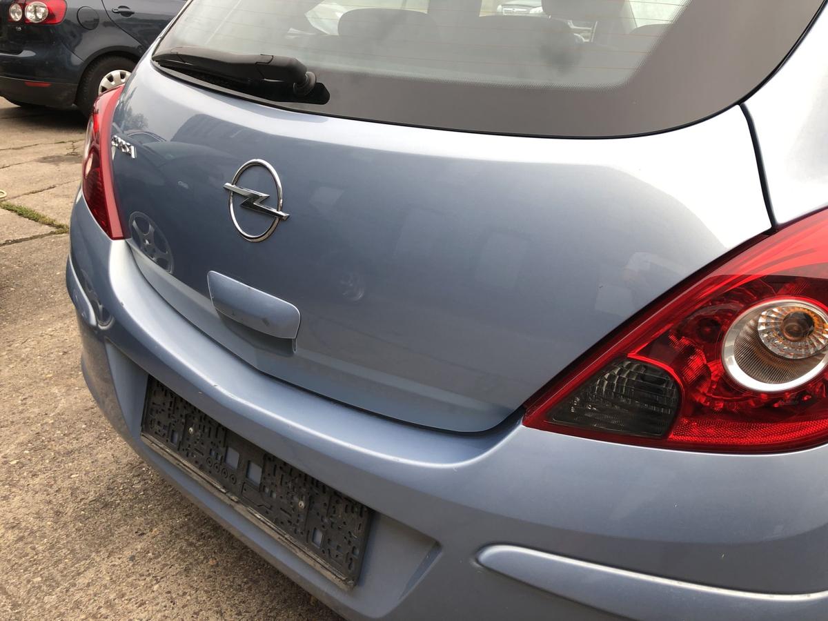 Opel Corsa D Heckklappe mit Heckscheibe 3 türig Kofferklappe Z21C Aeroblau