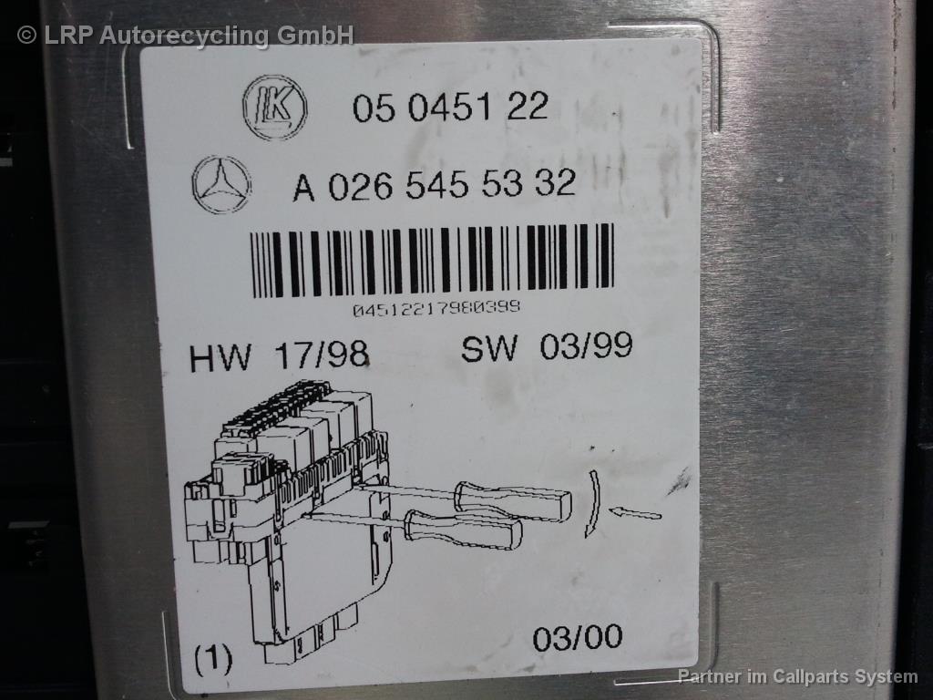 Mercedes C215 Sicherungskasten SAM 0265455332 original