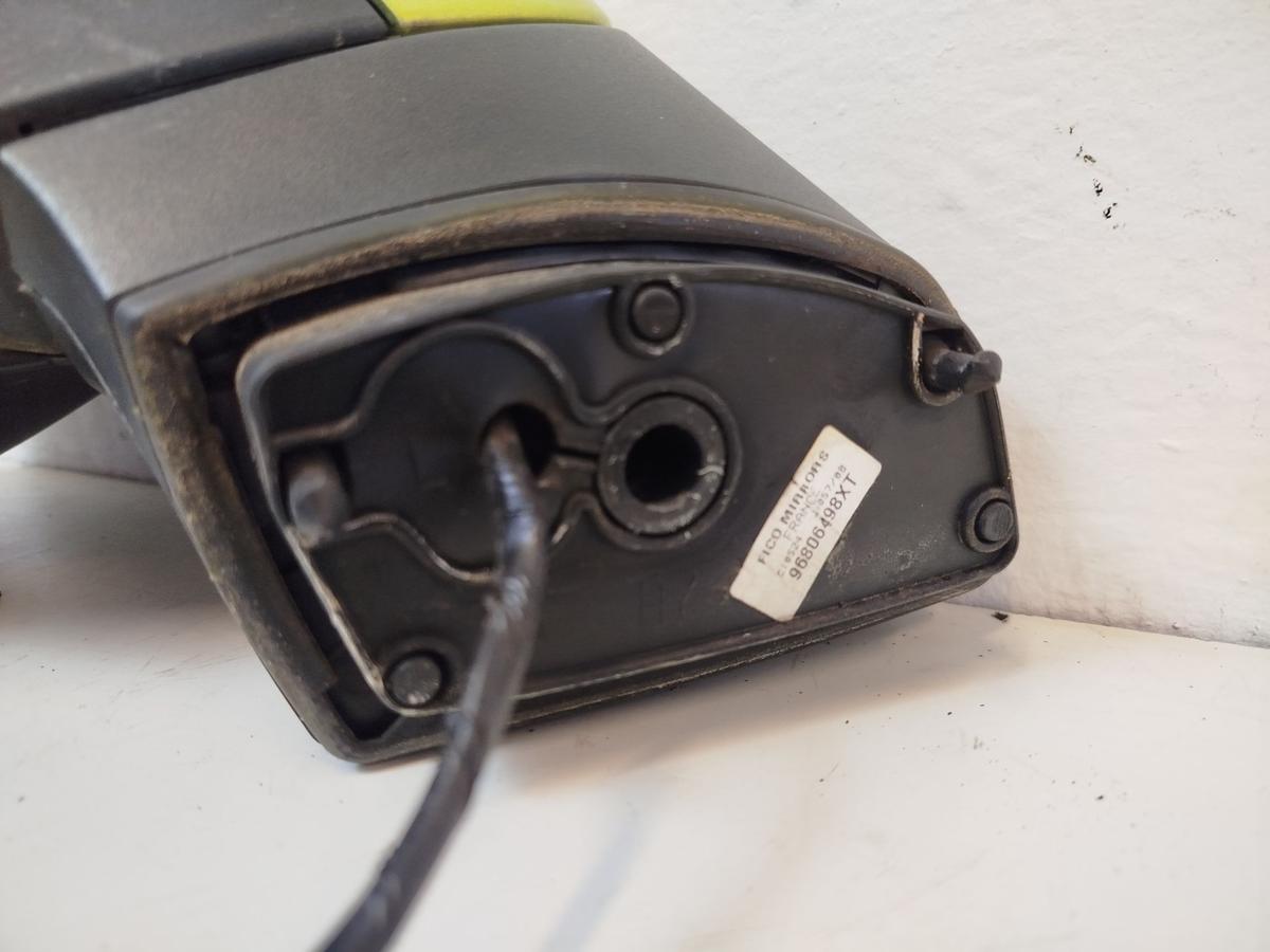 Peugeot 207 WA WC Aussenspiegel links R&uuml;ckspiegel elektrisch KAR Lacerta gelb