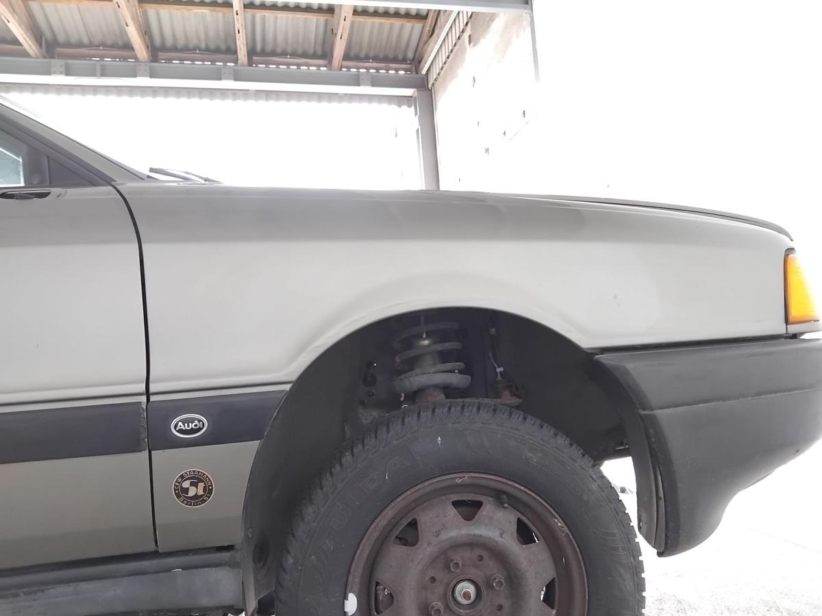Audi 80 B3 Typ 89 original Kotfl&uuml;gel vorn rechts LY6U Papyrusmetallic BJ1991