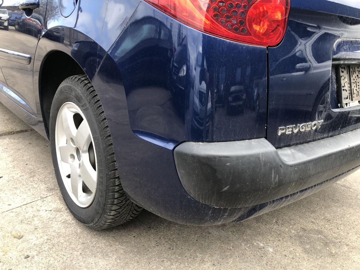 Peugeot 207SW Sto&szlig;f&auml;nger hinten Sto&szlig;stange Hecksch&uuml;rze Hecksto&szlig;stange KPL blau