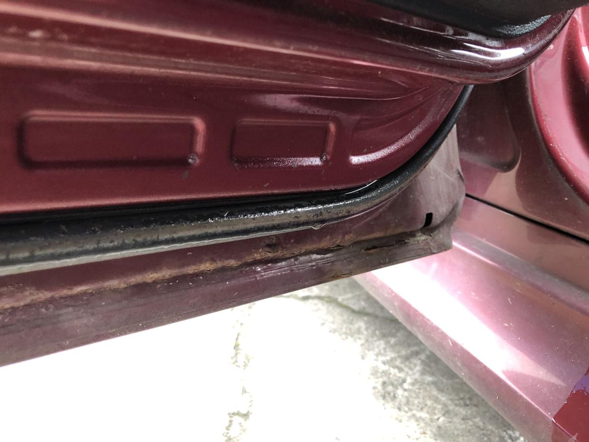 Mercedes B Klasse W245 T&uuml;r hinten links Fondt&uuml;r Anrostungen 597 Saturnrotmet.