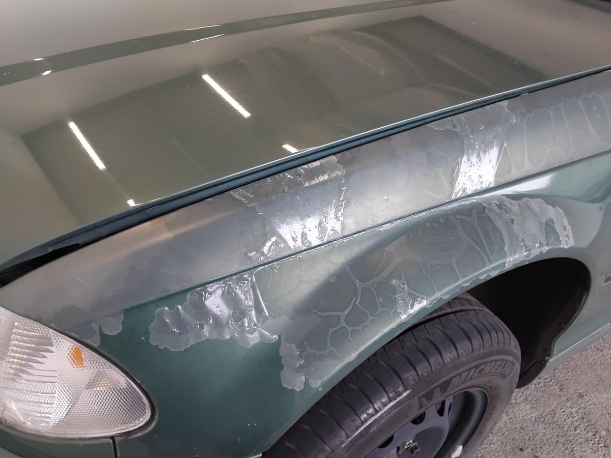 BMW 3er E46 Limo original Kotfl&uuml;gel vorn links meergr&uuml;nmetallic 393 BJ1999