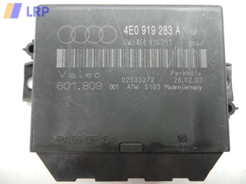 Audi A8 4E Bj.2003 Steuergerät PDC Einparkhilfe 4E0919283A SW 4E0910283 Valeo 601809