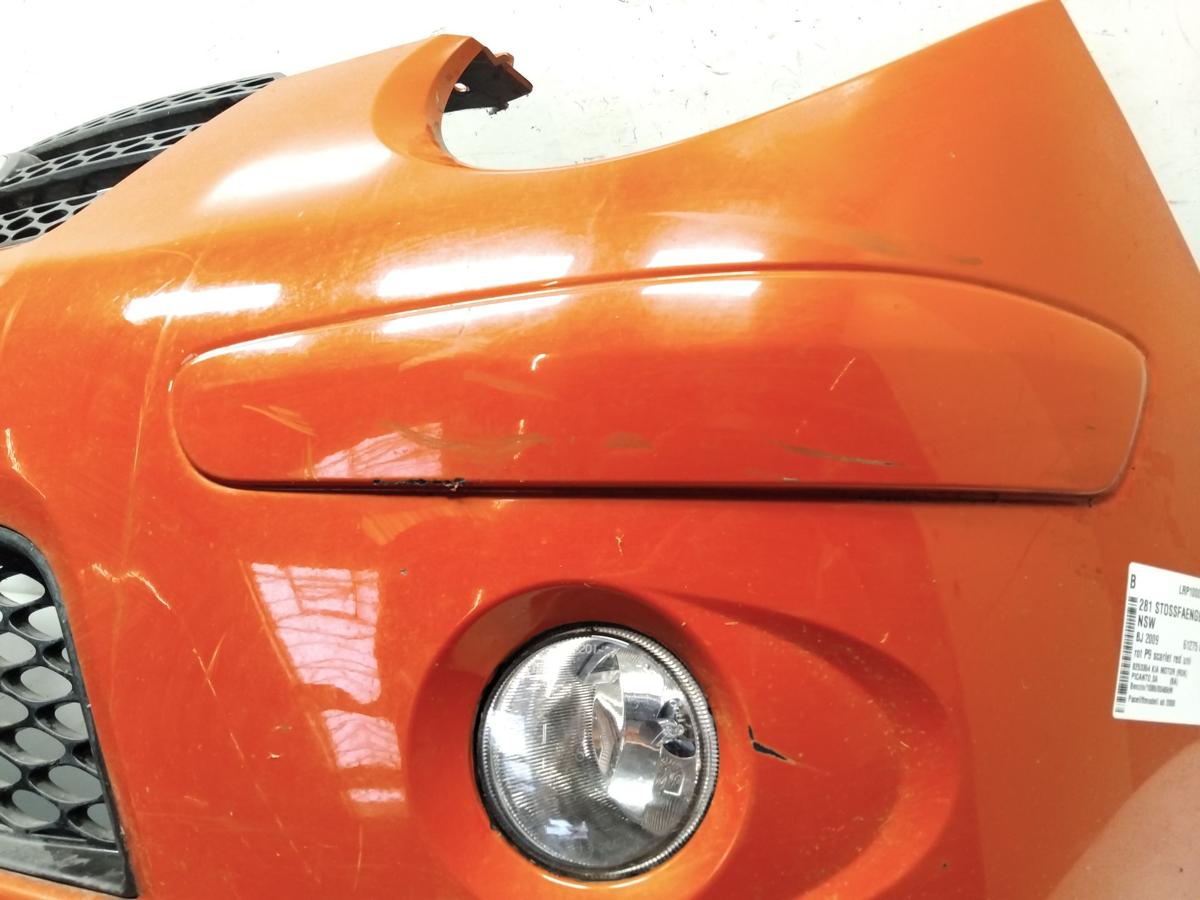 Kia Picanto 1 Facelift original Stoßfänger Stoßstange vorn BJ2009 P9 scarlet red uni