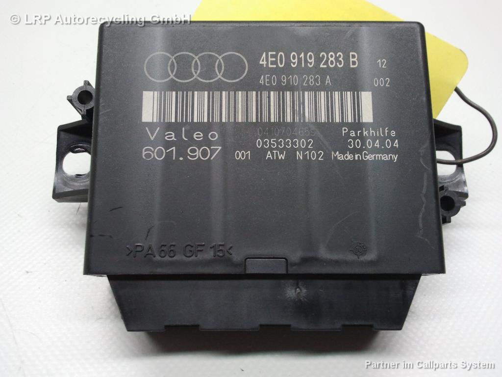 Audi A8 4E D3 BJ2003 Steuergeraet Parkhilfe PDC 4E0919283A Valeo