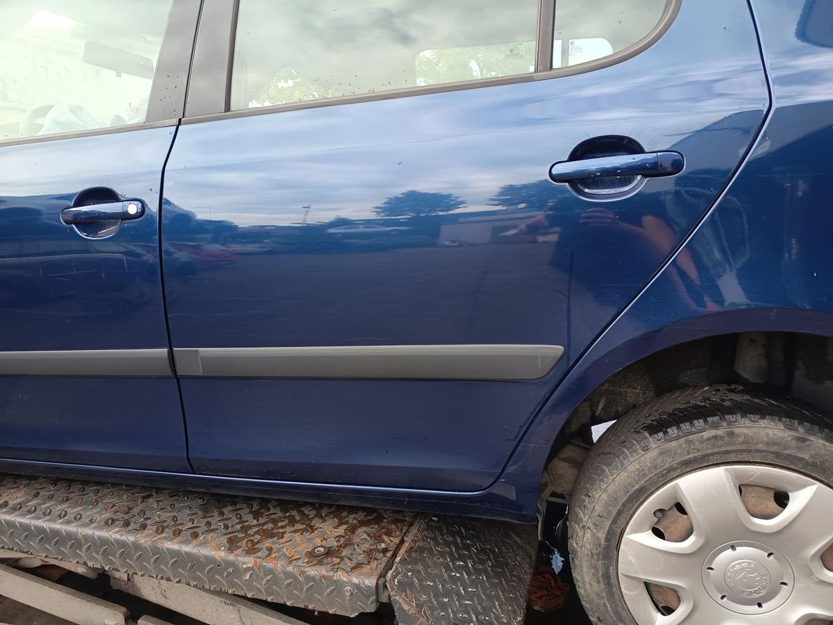 Skoda Fabia 5J orig Tür hinten links Limousine LF5Q Blau Bj 2009