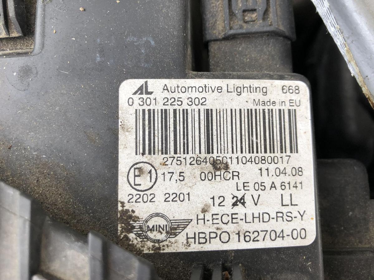 BMW Mini R56 Scheinwerfer rechts Headlight Frontscheinwerfer 0162704 Halogen