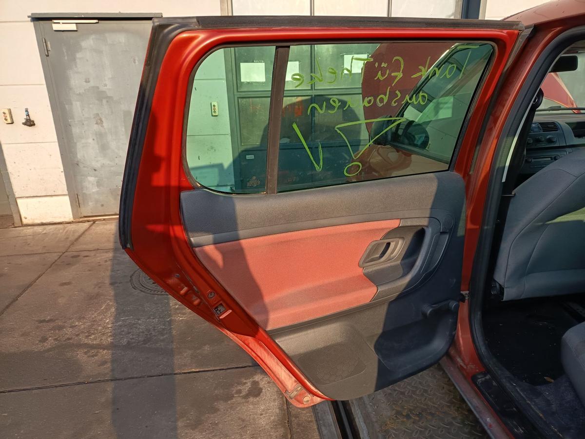 Skoda Fabia II 5J original T&uuml;r Roht&uuml;r hinten links LF3H Orange Baujahr 2007