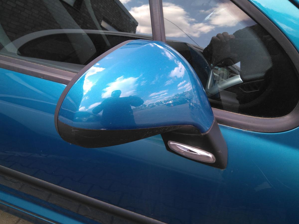 Peugeot 207 original Außenspiegel rechts elektrisch verstellbar KMU Blaumetallic Bj.2008