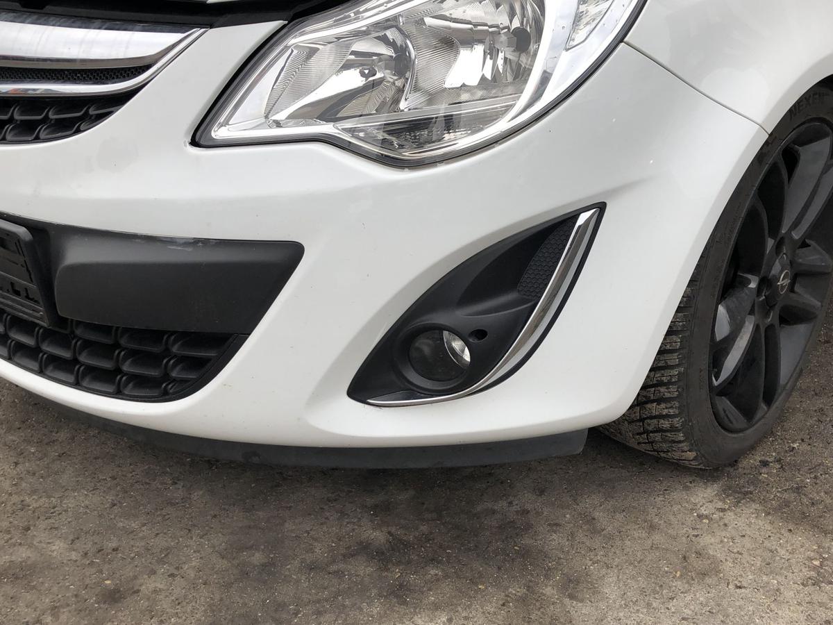 Opel Corsa D ab 2010 Stossf&auml;nger vorn Facelift NSW Bumper GFO weiss Stossstange