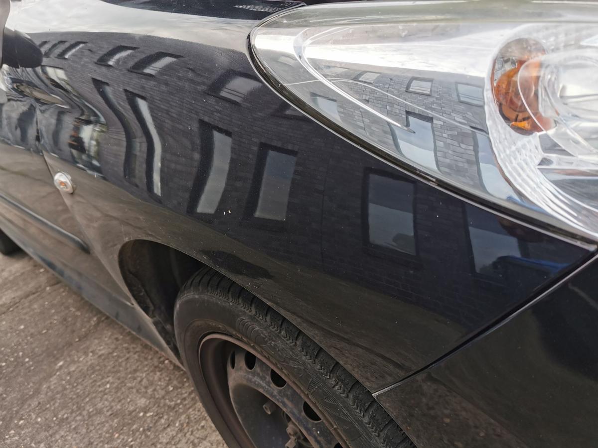 Peugeot 206+ 2M Kotflügel Fender Seitenwand vorn rechts KTV Schwarz Perla Nera Peugeot 206+ 2M Kotflügel Fender Seitenwand vorn rechts KTV Schwarz Perla Nera
