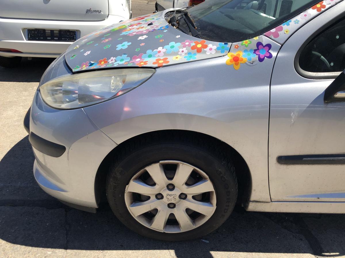 Peugeot 207 WA WC Kotfl&uuml;gel vorn links Fahrerseite EZR Aluminiumgrau