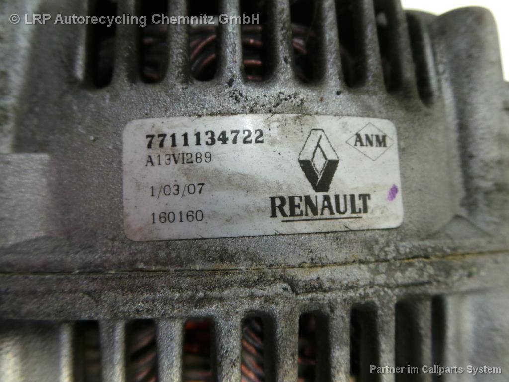 Renault Megane BJ 2000 Lichtmaschine Generator 1.9DTI 72KW 7711134722 Valeo