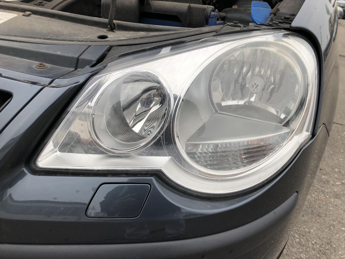 VW Polo 9N3 Scheinwerfer links Frontscheinwerfer Lampe Halogen Hella Tr&uuml;bung
