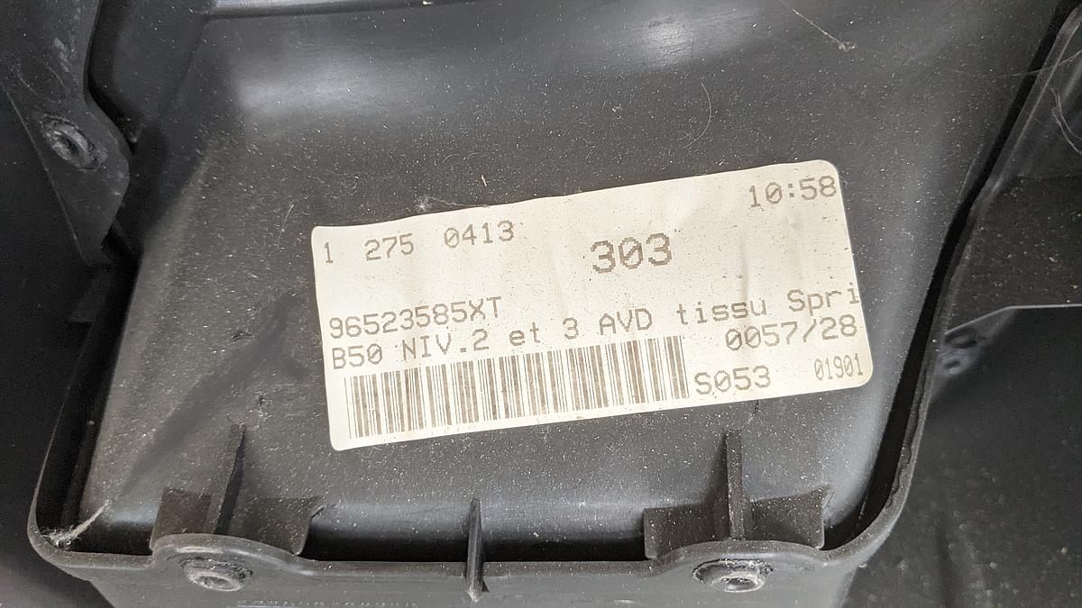 Citroen C4 Coupe Türverkleidung Türpappe vorn rechts Stoff 96523585XT