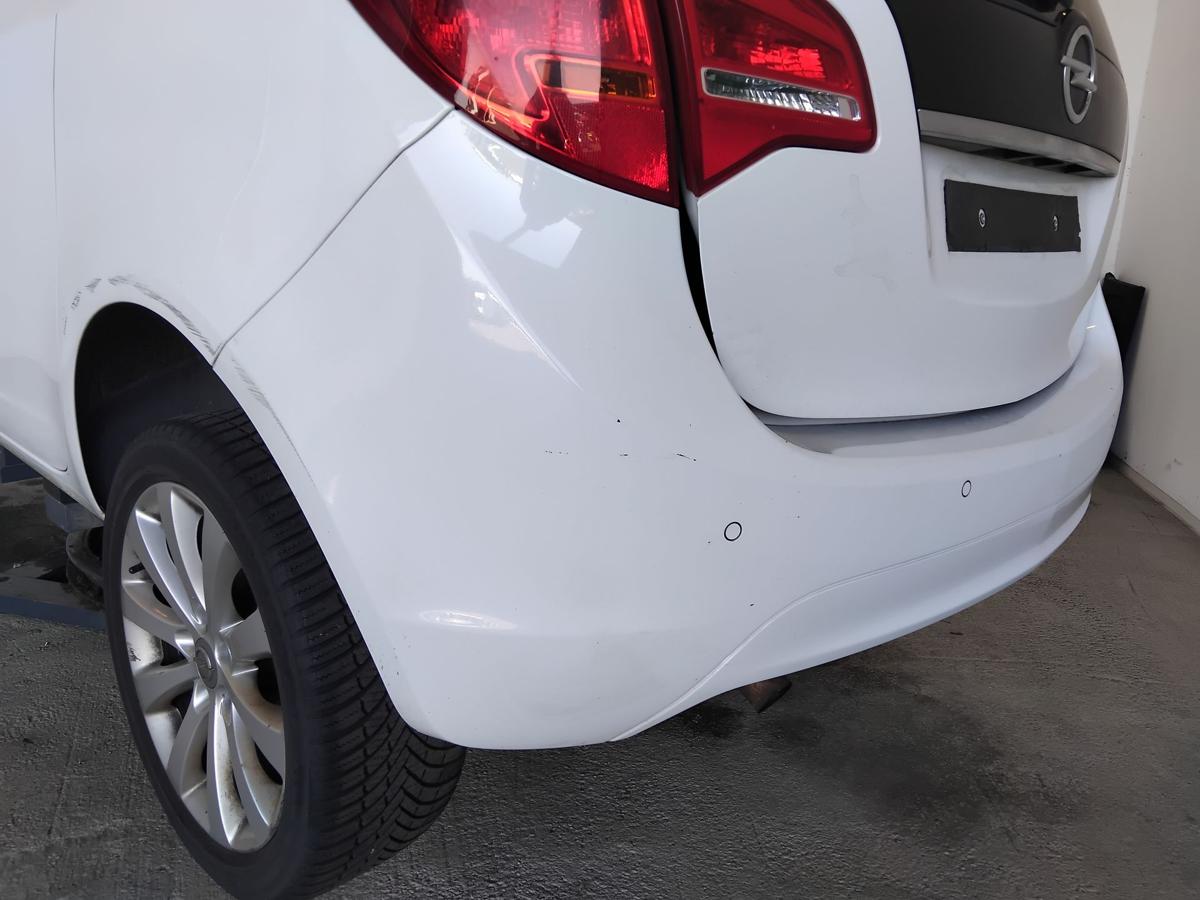 Opel Meriva B original Stoßfänger Stoßstange hinten casablancaweiss PDC BJ2011