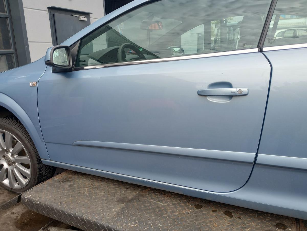 Opel Astra H TwinTop orig Tür links Cabrio Z21C Blau Bj 2008