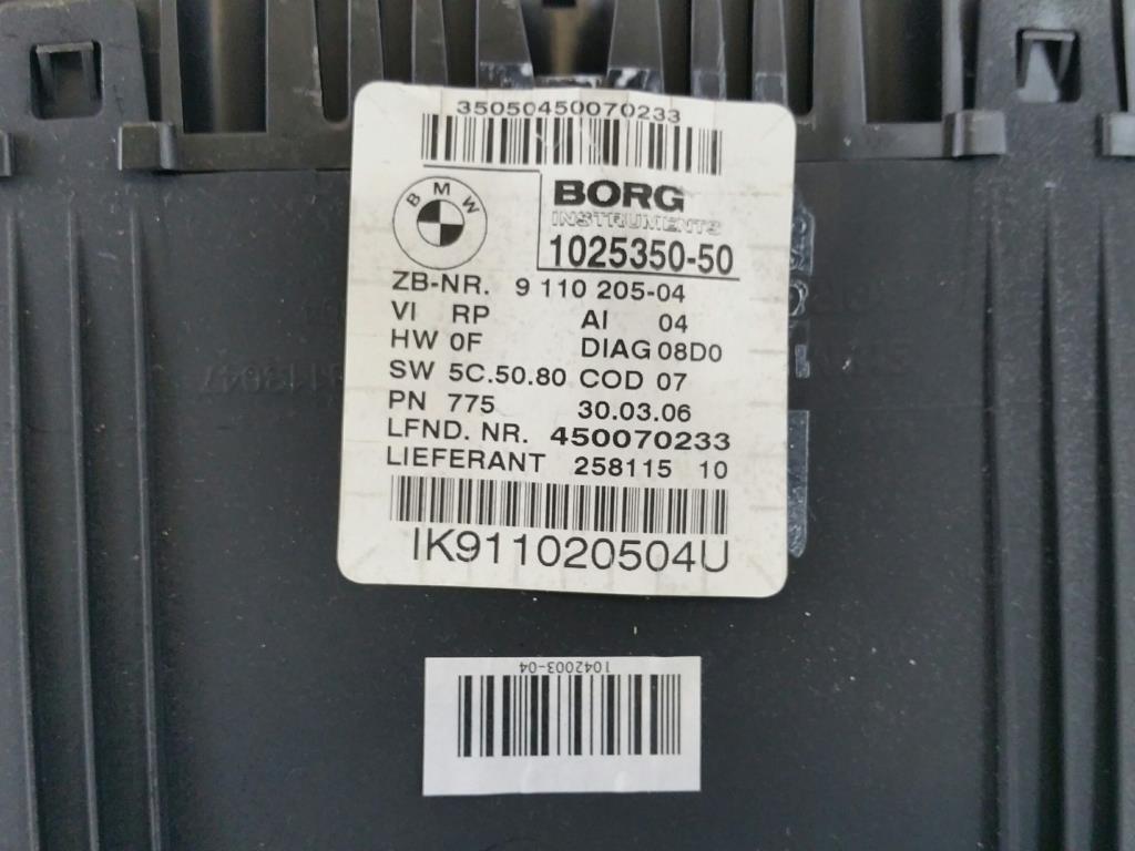 BMW E90 E91 3er Bj.06 Kombiinstrument 320d 120kw 9110205 Tacho