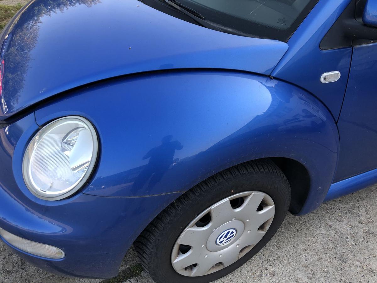 VW New Beetle 9C Kotflügel vorn links Fender Plastik LW5Y Tecnoblau Perl