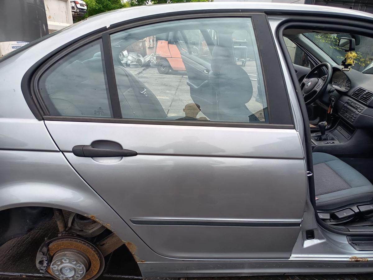 BMW 3er E46 original Tür hinten rechts Fond A80 Silbergrau Bj 2004