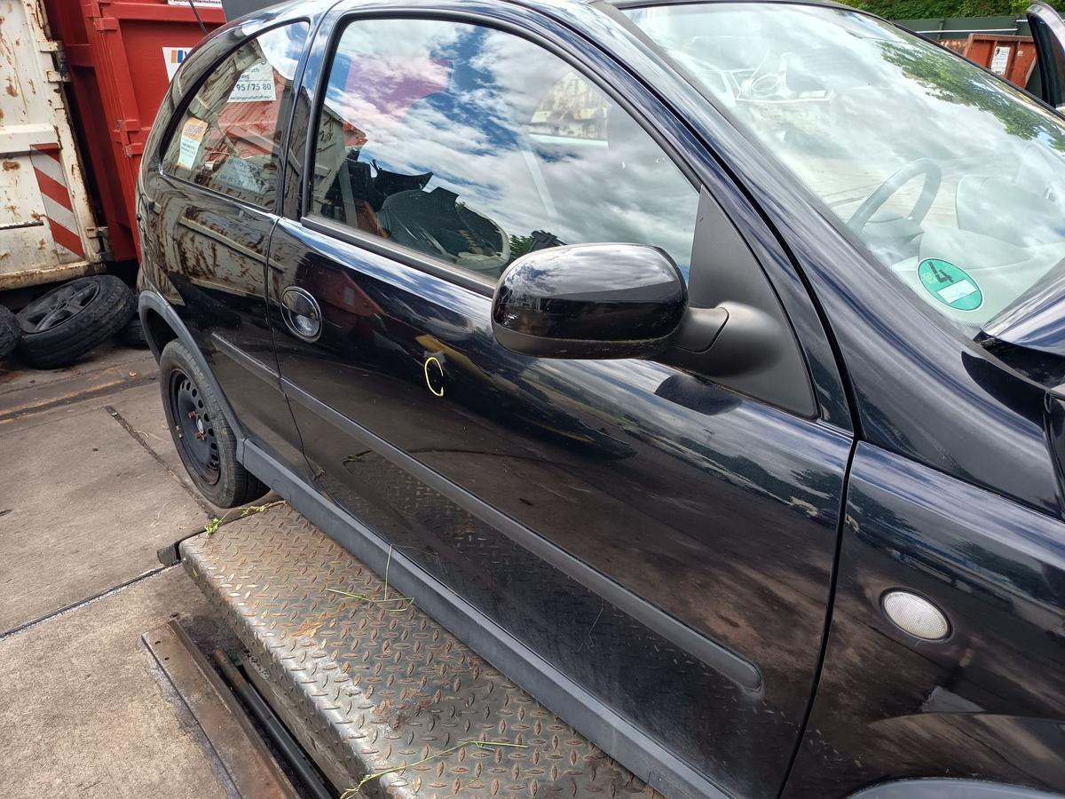 Opel Corsa C 3t&uuml;rig original T&uuml;r rechts Beifahrer Z20R Saphirschwarz Bj 2003
