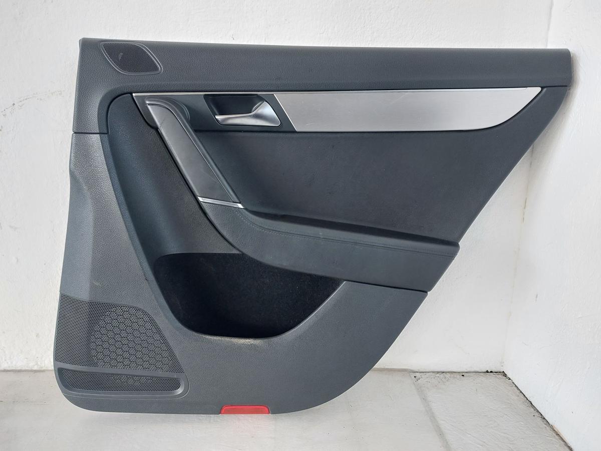 VW Passat 3C B7 Variant T&uuml;reverkleidung vorn rechts Leder schwarz T&uuml;rpappe