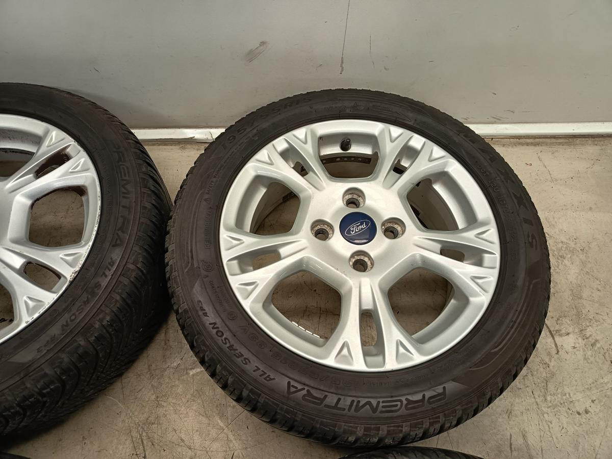 Ford Fiesta VI original Alufelgensatz mit Allwetterreifen 195/55 R15 Bj 2013